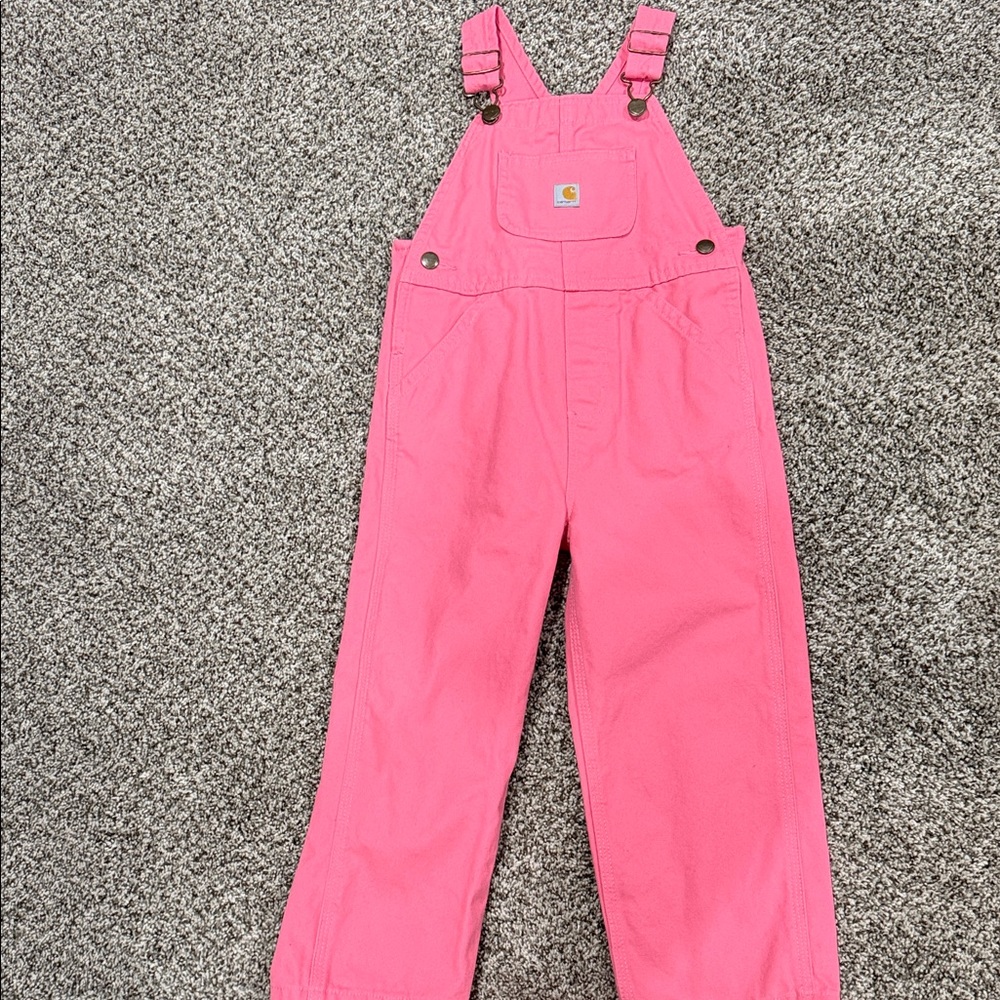 Carhartt Bright Pink Kids Overalls